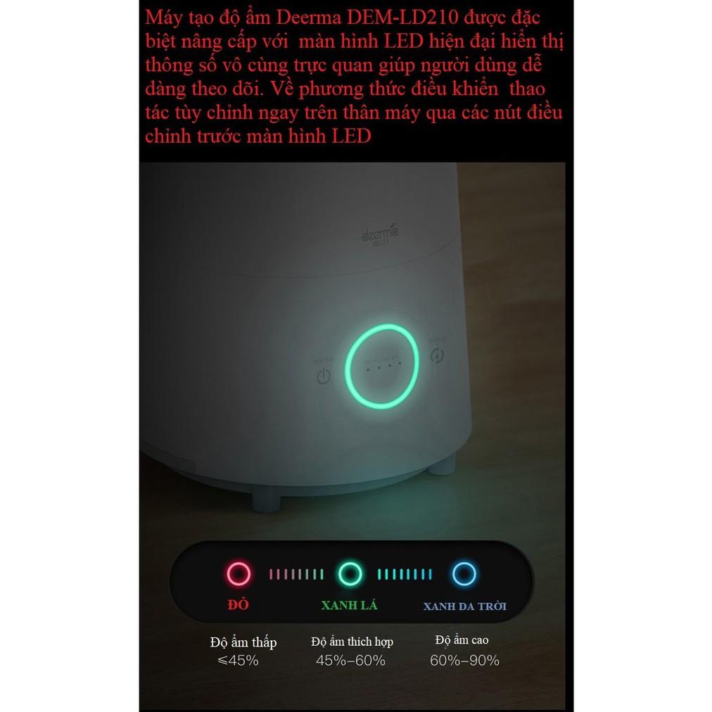 Máy tạo độ ẩm không khí Deerma LD210 Dung tích 4L hiển thị độ ẩm OLED 3 màu điều khiển cảm ứng - Minh Tín Shop