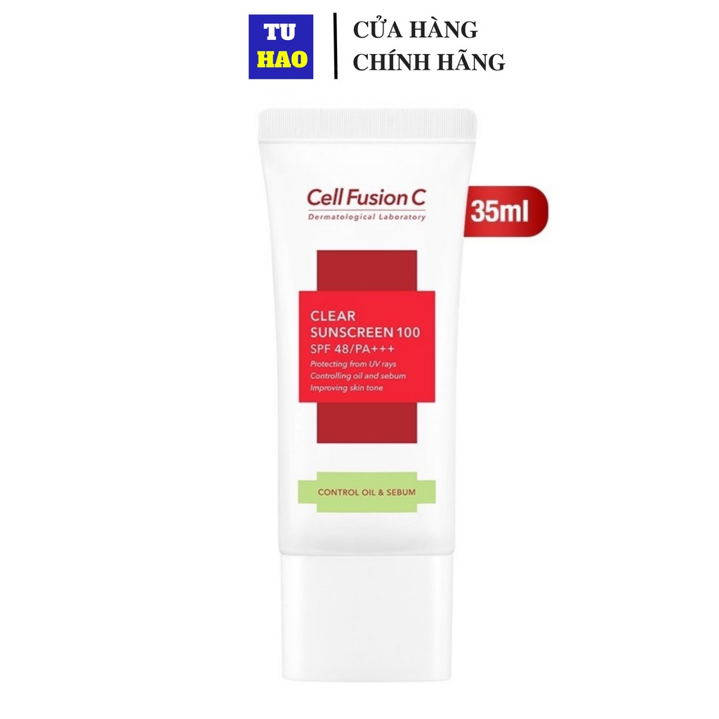  Kem Chống Nắng Dành Cho Da Dầu Mụn Cell Fusion C Clear Sunscreen 100 SPF48/ PA+++ 35ml