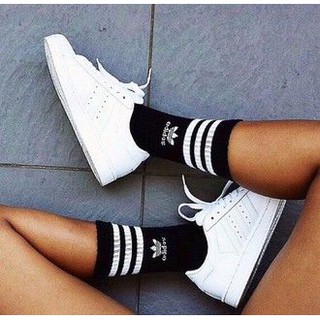 Vớ ADIDAS 3 SỌC, Tất Cao Cổ 19cm (siêu dài), Tất Thể Thao Cao Cấp, Hàng Xuất Dư Cao Cấp