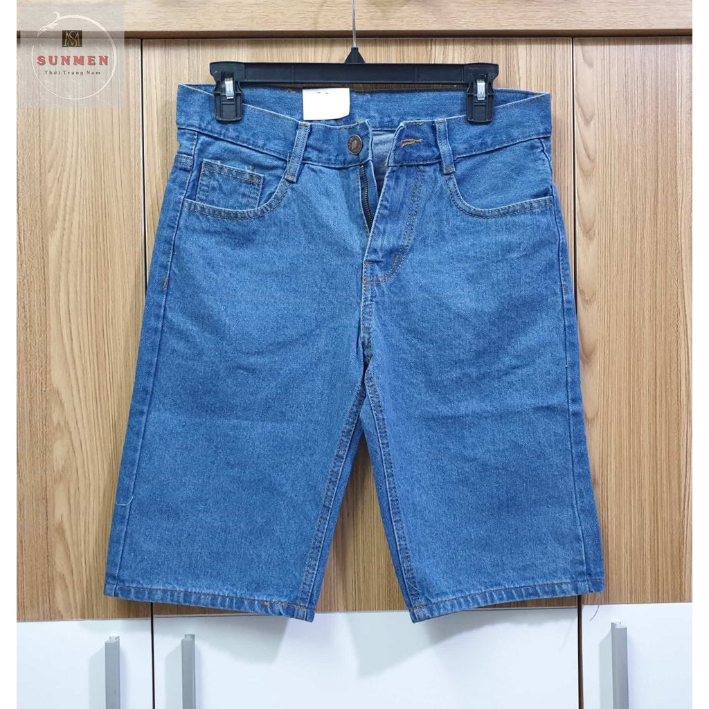Quần Jean Lửng Nam-Quần Short Jean Nam Cao Cấp SUNMEN-Hàng VNXK 100%