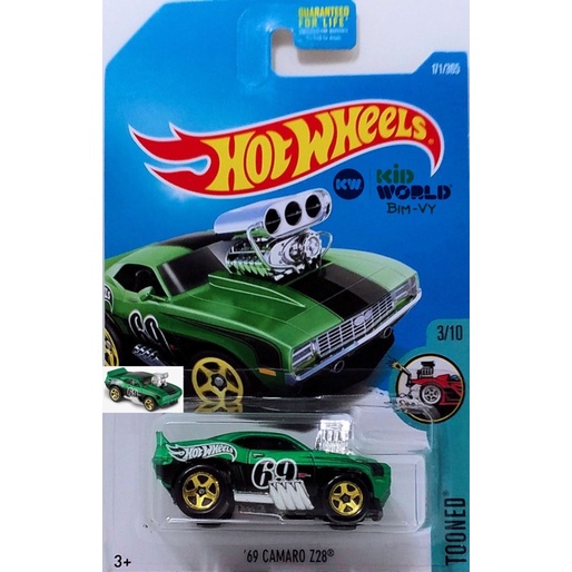 Xe mô hình Hot Wheels basic '69 Camaro Z28 DVC23, 40K.