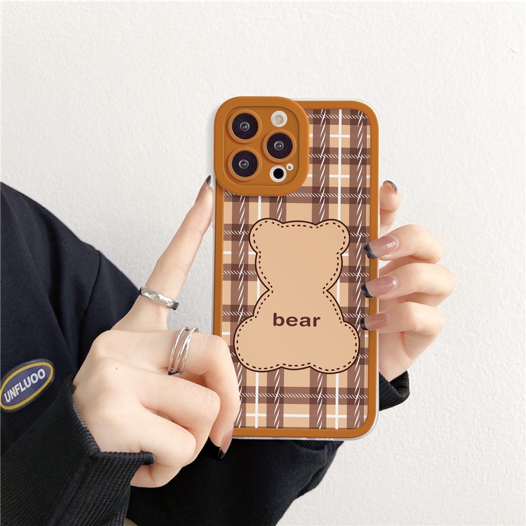 Ốp lưng iphone LineBear trong cạnh vuông 6/6plus/6s/6splus/7/7plus/8/8plus/x/xs/11/12/13/14/pro/max/promax/plus