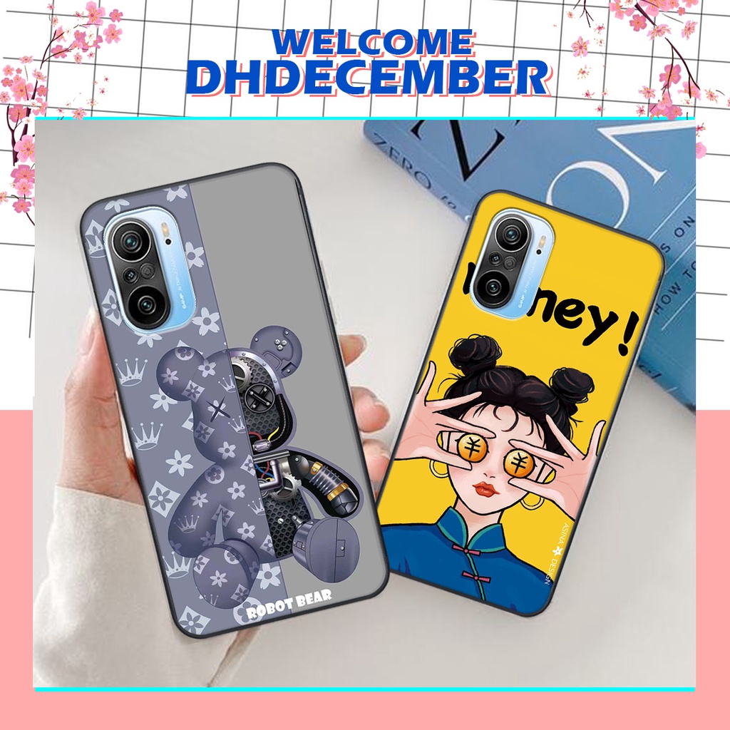 Ốp lưng Xiaomi REDMI K40 in hình 3D lucky, gấu Brick xinh xắn - KHÔNG NÊN BỎ LỠ