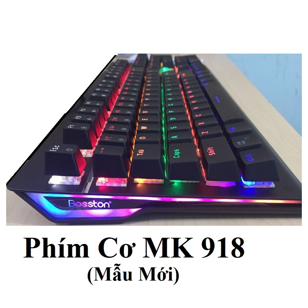 Bàn phím cơ cao cấp Bosston MK918 led RGB-led khác nhau