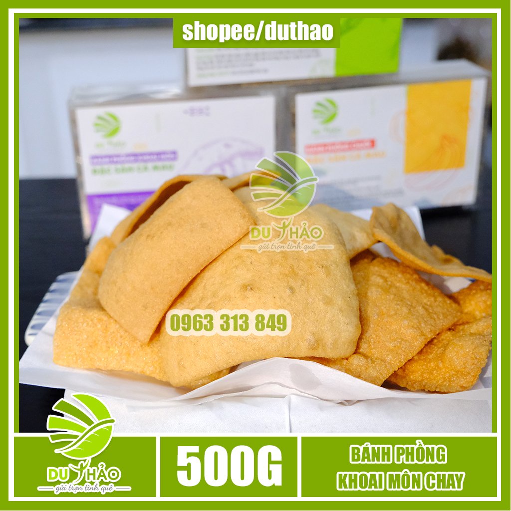 500gr bánh phồng tôm Cà Mau Du Thảo, bánh phồng chuối, bánh phồng khoai môn, đặc sản Cà Mau, làm món khai vị, đồ ăn vặt