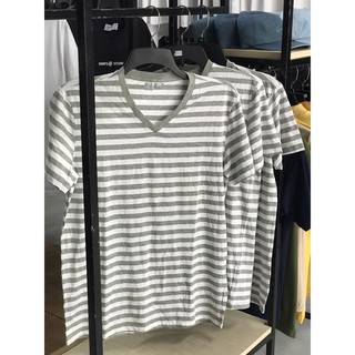Áo thun Nam cổ tim phối sọc ngang Bigsize nam tính