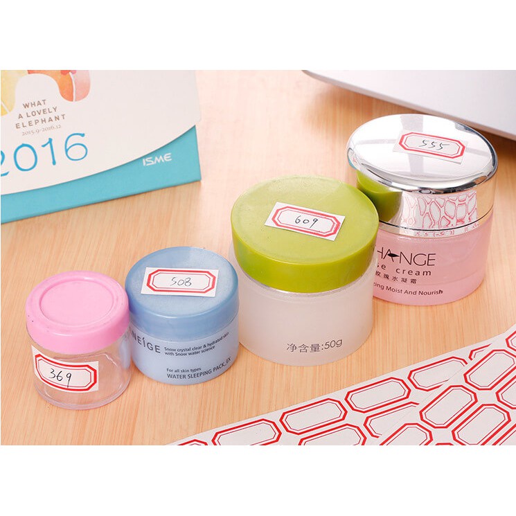 Decal tem size Bộ 64 Thẻ dán đánh dấu Nhãn giá tiền ghi chú