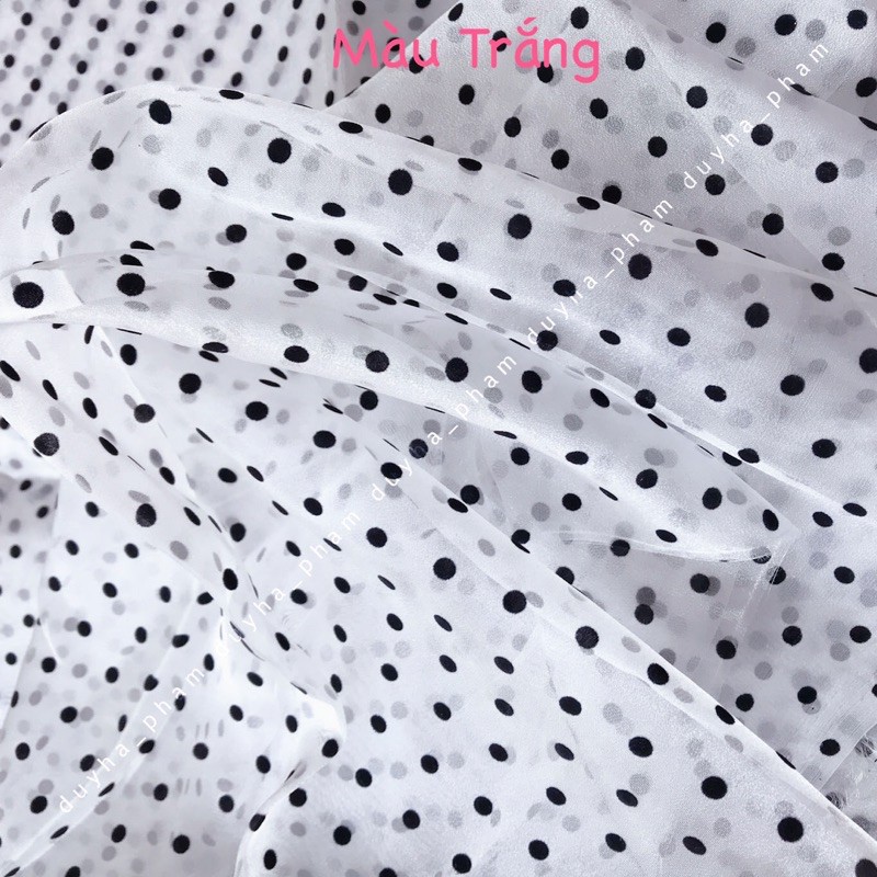 VẢI VOAN CHẤM BI NHUNG