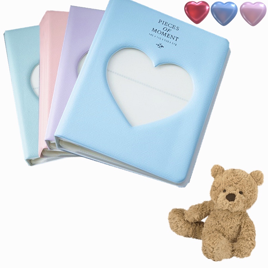 Album Ảnh 7.62Cm Hình Trái Tim Nhiều Màu Sắc Dễ Thương