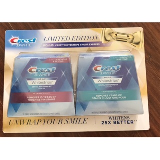 set 2 hộp miếng dán trắng răng Crest USA (42 miếng), date 2021