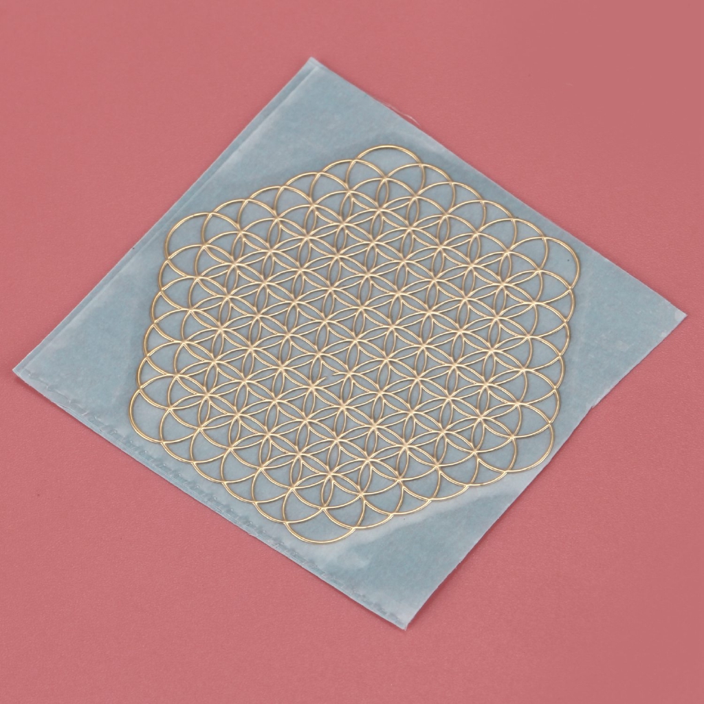 Set 4 Miếng Dán Kim Loại Trang Trí Hình Hoa Xinh Xắn