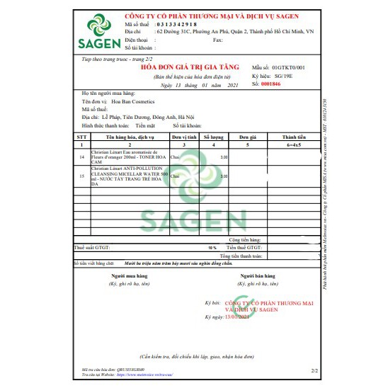 [Có Bill] Toner Hoa Hồng Christian Lenart 100ml