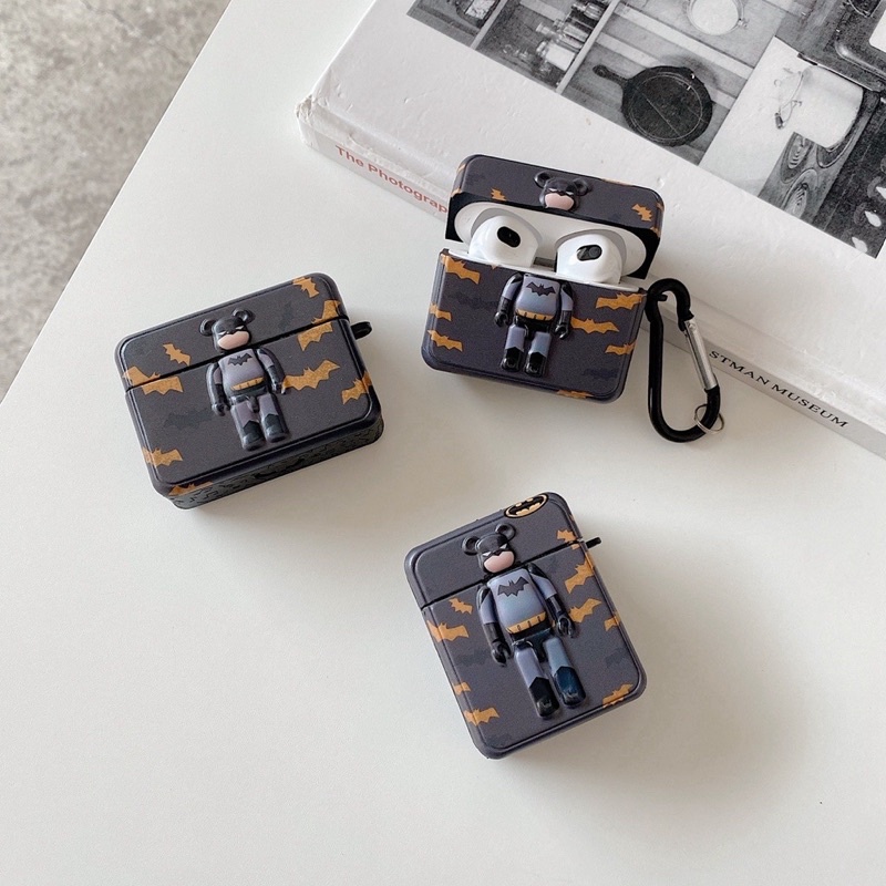 Case Airpod 1/2/Pro/3 Hình Hộp Bearbrick Marvel 3D 2022