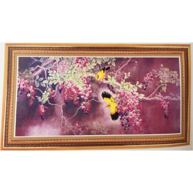 Tranh thêu ruy băng 125x60cm