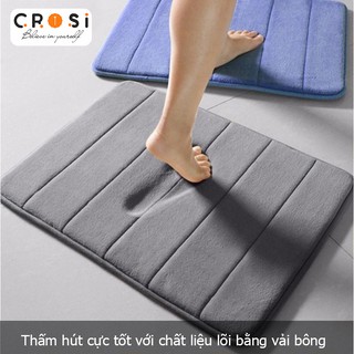 Thảm lau chân loại dày 1,6cm siêu thấm CROSI, sử dụng cao su non cao cấp