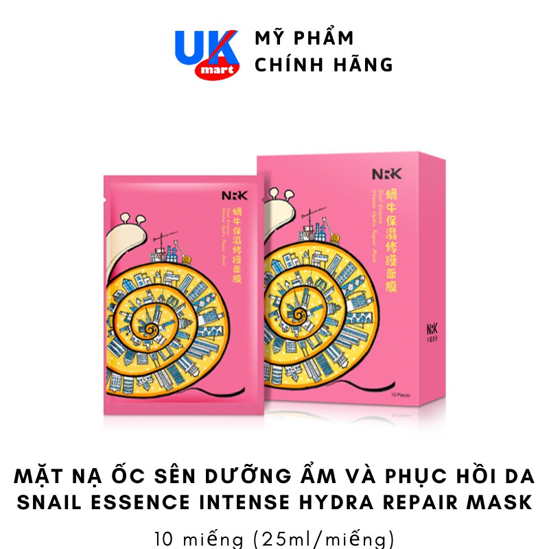 NRK – Mặt Nạ Ốc Sên Giúp Dưỡng Ẩm Và Phục Hồi Da NRK Snail Essence Intense Hydra Repair Mask 25ml