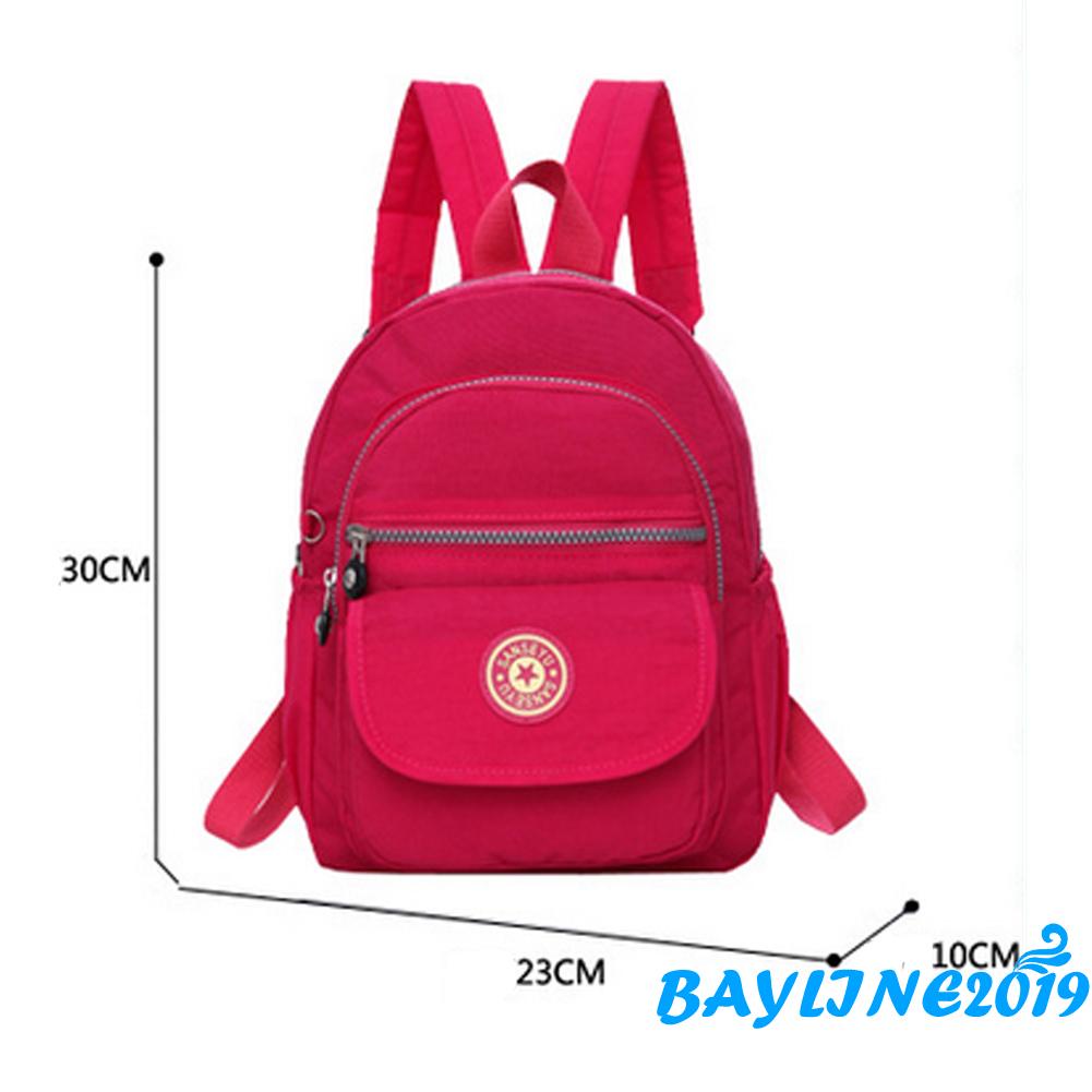 Balo Đeo Vai Nhiều Ngăn Sức Chứa Lớn Màu Trơn Chống Thấm Nước Có Khóa Kéo Cho Nữ