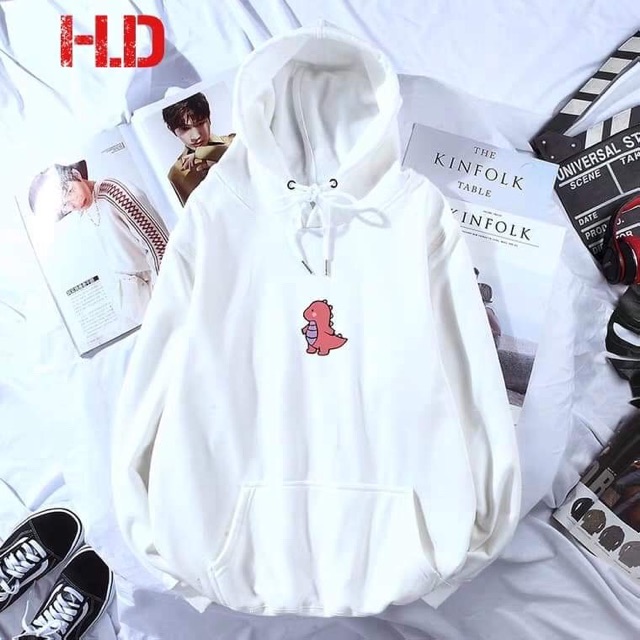 Áo hoodie nam nữ,áo khoác nỉ mũ in kiểu khủng long đỏ HĐ | BigBuy360 - bigbuy360.vn