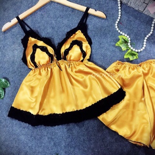 🌼🌼🌼 Bộ ngủ sexy phi lụa dây đôi quyến rũ ( hàng như hình) 🌼🌼🌼