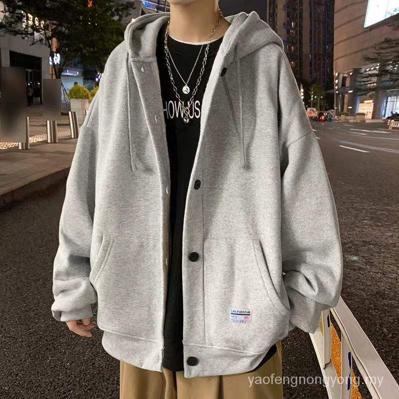 Áo Khoác Cardigan Có Mũ Thoáng Khí Màu Sắc Thời Trang Mùa Đông Cho Nam