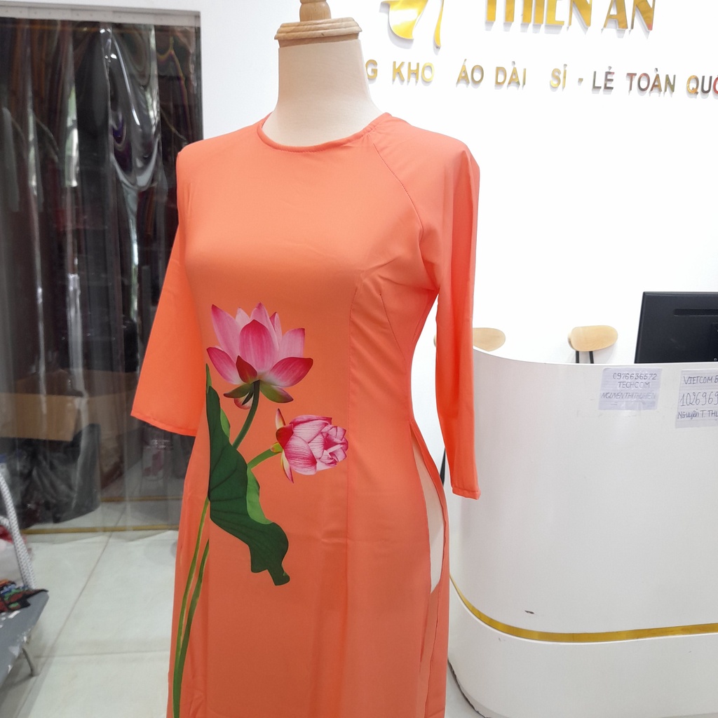 Áo Dài Đẹp 2022, Áo Dài Thiết Kế, In 3D- Mã H70