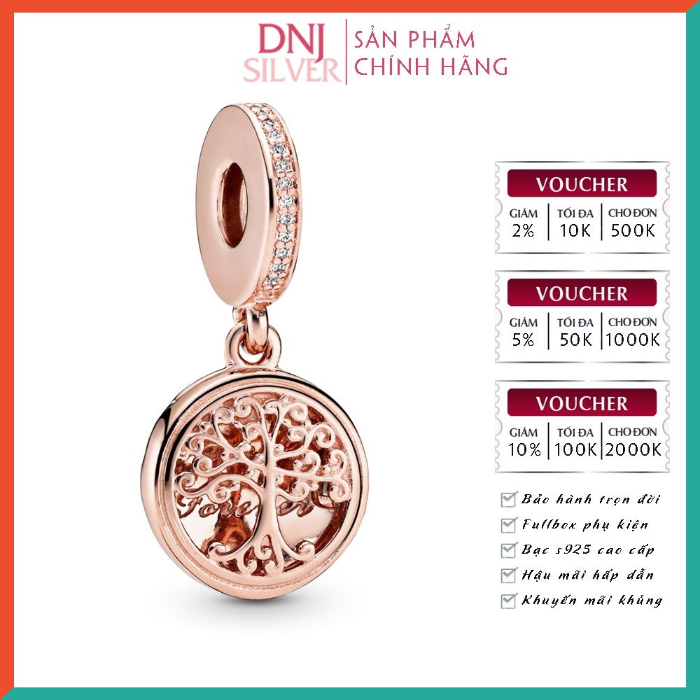 [Hàng cao cấp] Charm bạc 925 cao cấp, hàng chuẩn bạc - Charm Family Forever thích hợp để mix vòng tay charm - DN113