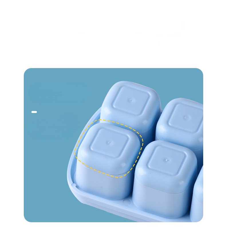 Khay Làm Đá Viên Bằng silicone Có Nắp Đậy Tiện Lợi Dành Cho Gia Đình