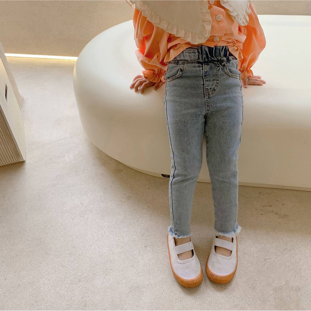 [Q041] Quần jean skinny cúc lệch sz 80-130