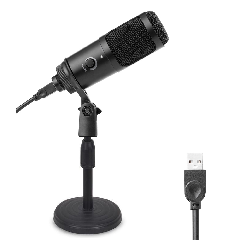 Bộ ngưng tụ USB Micrô Ghi âm Âm thanh Truyền trực tuyến Micrô Cardioid Studio Vocals Phát sóng Mic cho PC Trò chuyện bằng giọng nói