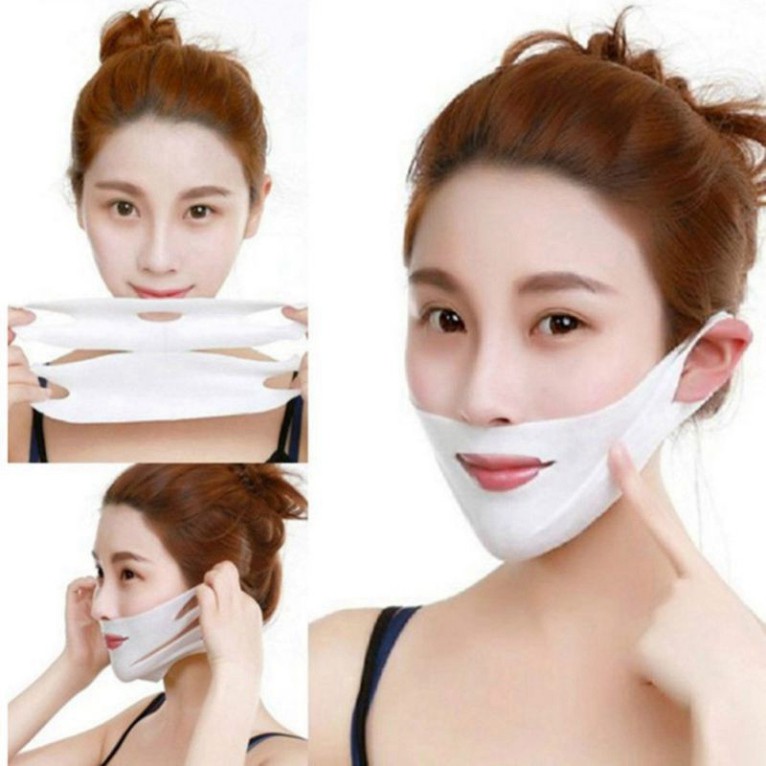 Sale 73% Mặt nạ nâng cơ tạo cằm V-line 3D làm thon gọn gương mặt hiệu quả, White Giá gốc 20000đ - 1G86