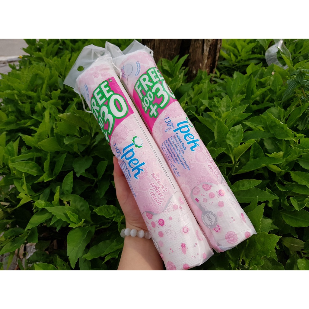 Bông tẩy trang ipek 100% cotton Thổ Nhĩ Kỳ  loại 130 miếng - 150 miếng