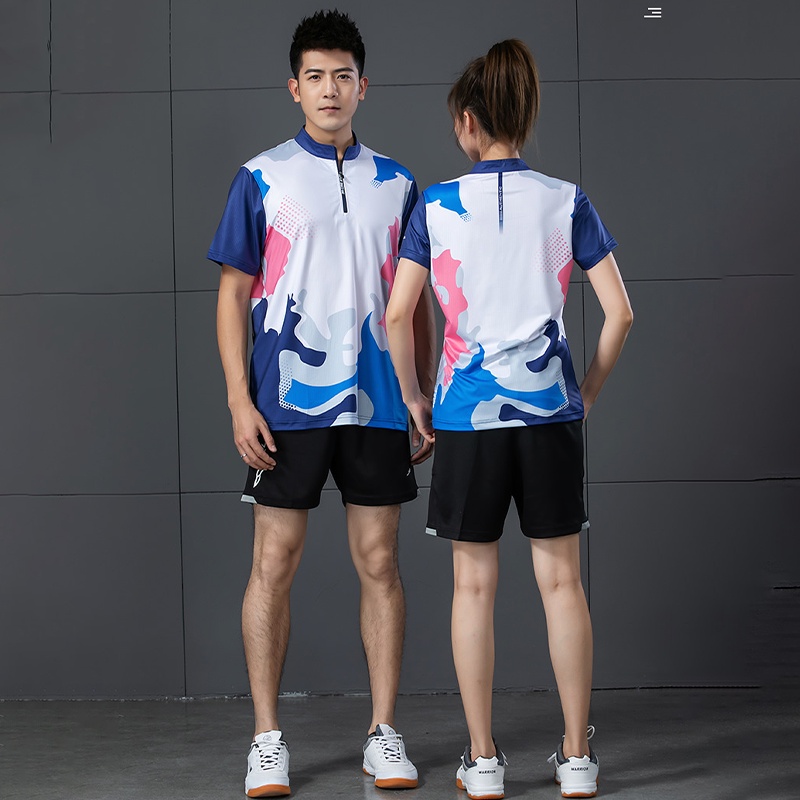 Giá Tốt Bộ Đồ Thể Thao Bóng Bàn tennis Có Dây Kéo Khô Nhanh Cho Nam Và Nữ Giá Tốt