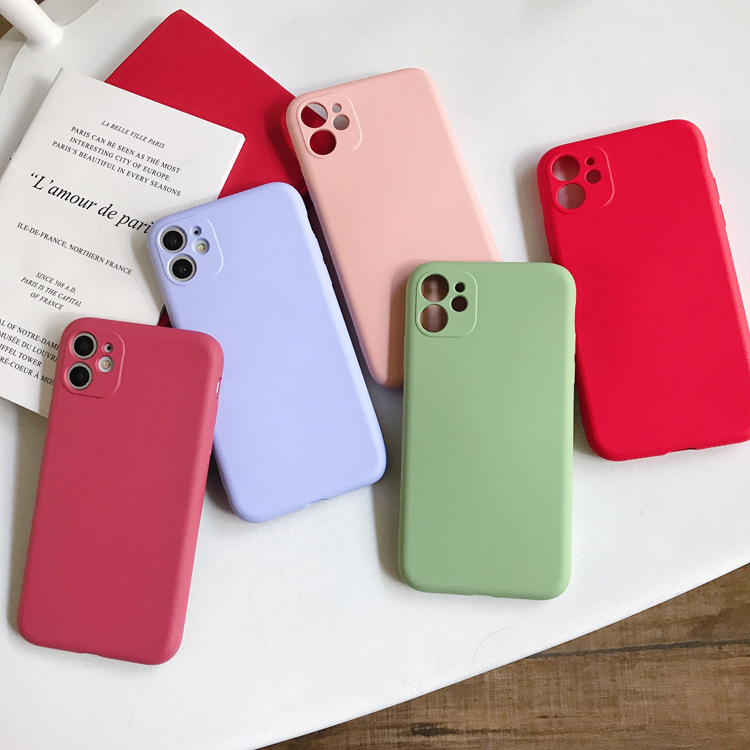 Casing Soft Silicone Matte Phone Case Multiple colors iPhone 12 11 Pro Max X XS XR