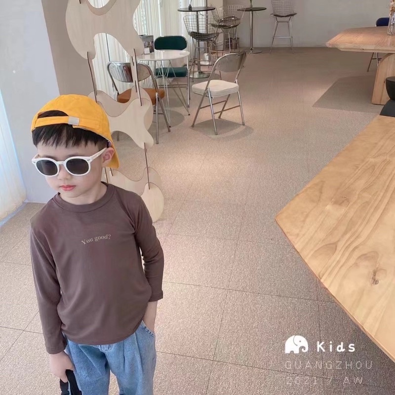 Áo Thun Dài Tay Cho Bé Trai Bé Gái Hoạ Tiết THE HOUSE KIDS Chữ