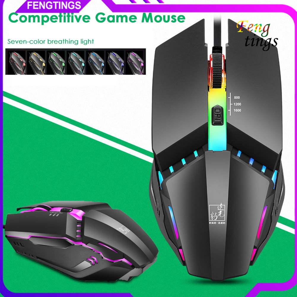 Chuột chơi game có dây K3 thiết kế đèn nhiều màu độc đáo cho máy tính