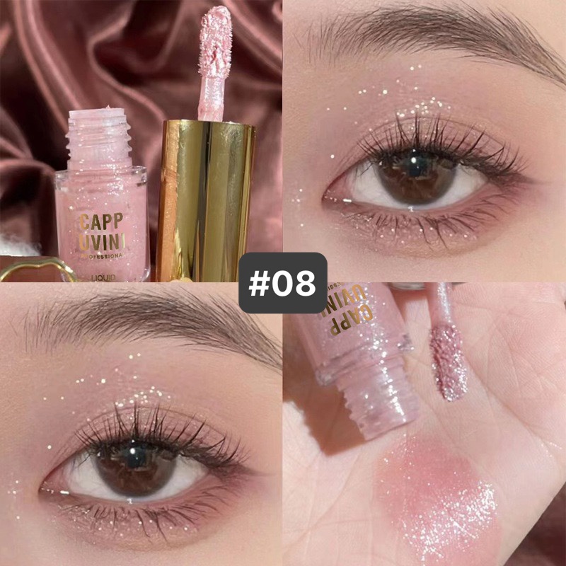 Phấn mắt dạng kem Cappuvini dễ tệp vào da lâu trôi tone màu hồng nâu trầm thích hợp kiểu trang điểm hàng ngày tự nhiên