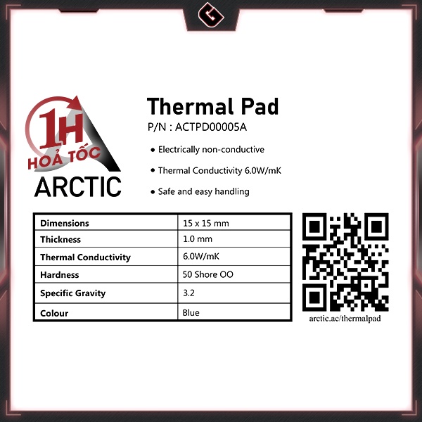 Miếng Dán Tản Nhiệt Arctic Thermal Pad 145mm x 145mm Hàng Chính Hãng