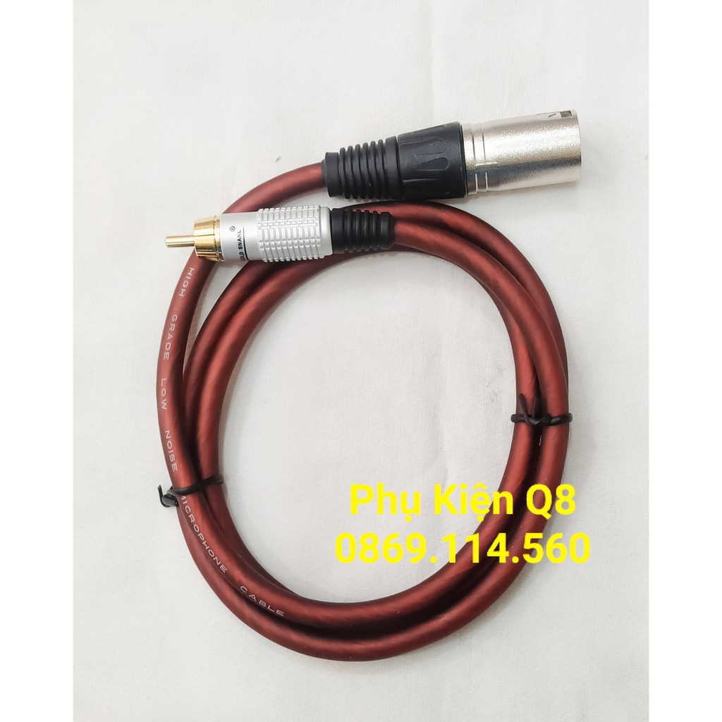 Dây chuyển CANON đực ra jack bông sen đực 0.8m/1m/1.2m