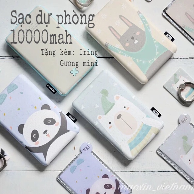 SẠC DỰ PHÒNG 10000MAH MAOXIN T2 - TẶNG KÈM NHIỀU PHỤ KIỆN SIÊU THÍCH