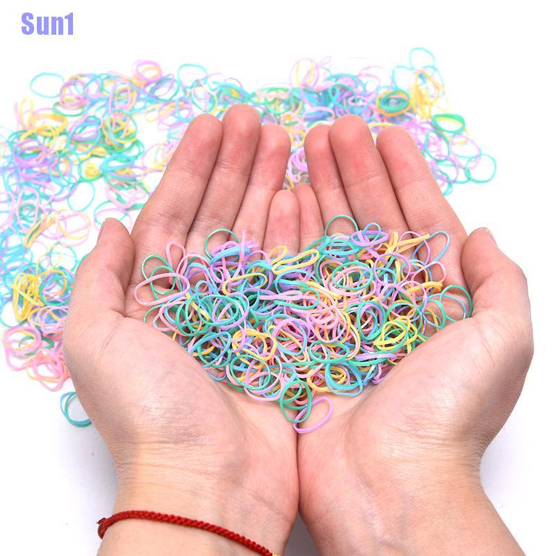 Set 1000 dây buộc tóc co giãn nhiều màu sắc cho nữ