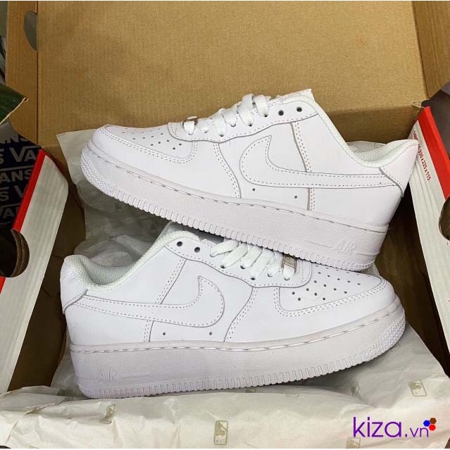 Giày thể thao Air Force trắng , sneaker Af1 đế khí độn đế 3cm - Hàng nhập khẩu