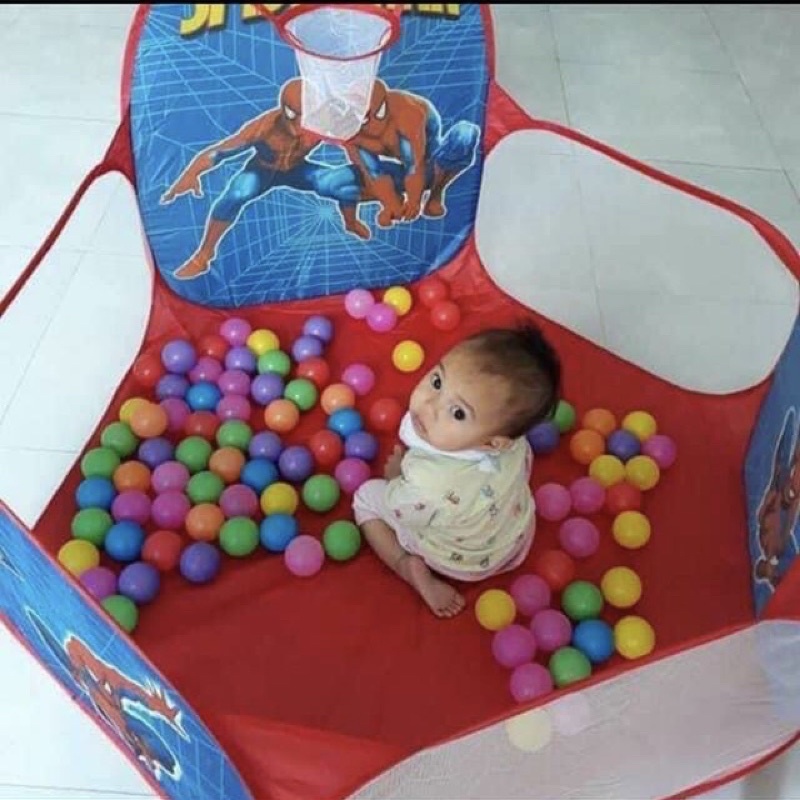 Lều Bóng Chấm Bi Có Rổ Ném Tặng Kèm 100 Bóng Cho Bé là