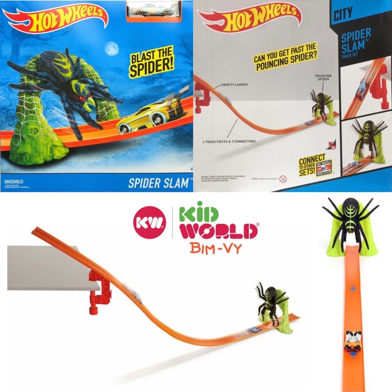 Bộ đường ray đua cơ bản Hot Wheels Spider Slam, CMB30.