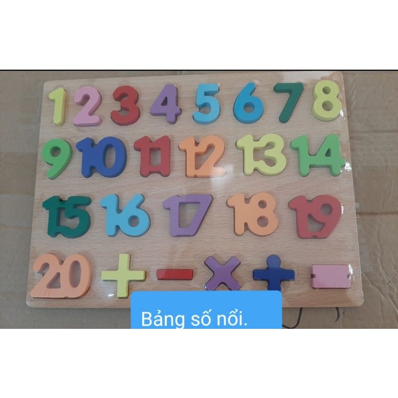 Bảng gỗ số nổi và các phép tính loại to