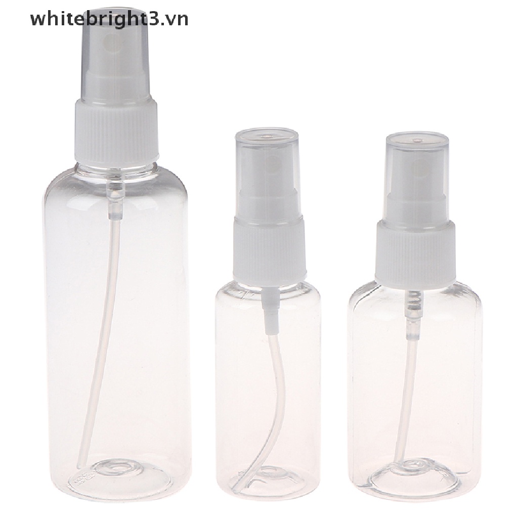 (Hàng Mới Về) Chai Xịt Rỗng Trong Suốt Đựng Mỹ Phẩm Khi Đi Du Lịch 30 / 50 / 100ML