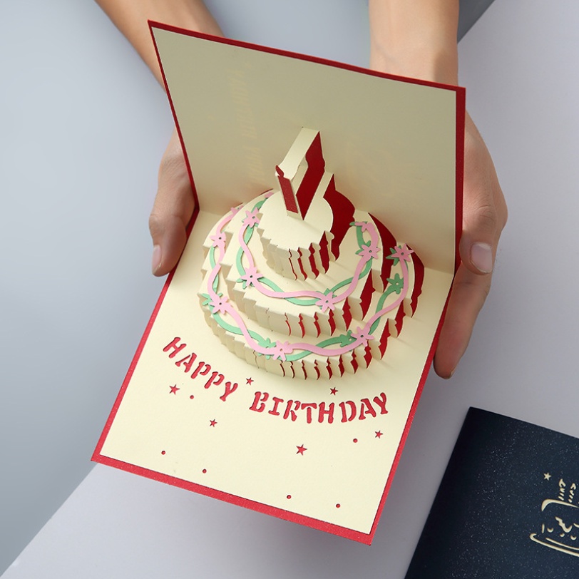 Thiệp chúc mừng sinh nhật 3D bằng giấy