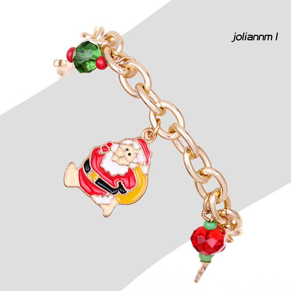 Vòng Tay Mặt Hình Ông Già Noel Và Cây Thông Giáng Sinh Unisex