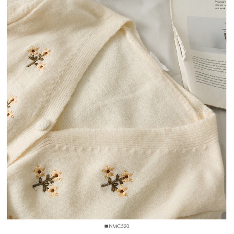 Áo khoác hoạ tiết hoa nhí