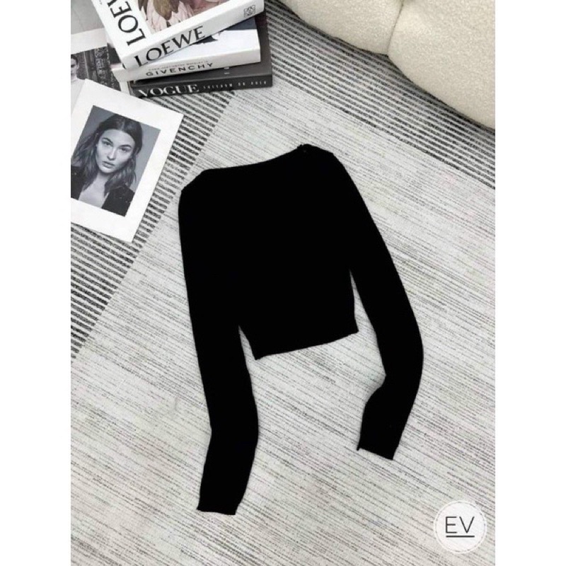 ÁO LEN TĂM CỔ U HÀNG QCL1 DÁNG ÔM SEXY MS16662