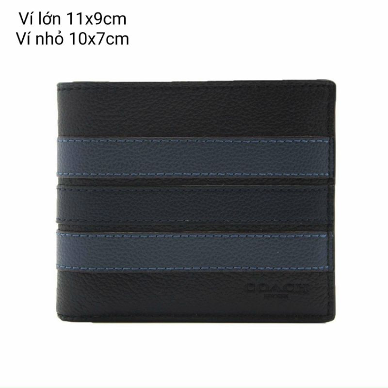 Ví Nam Coach  Compact ID Wallet in Signature Canvas.